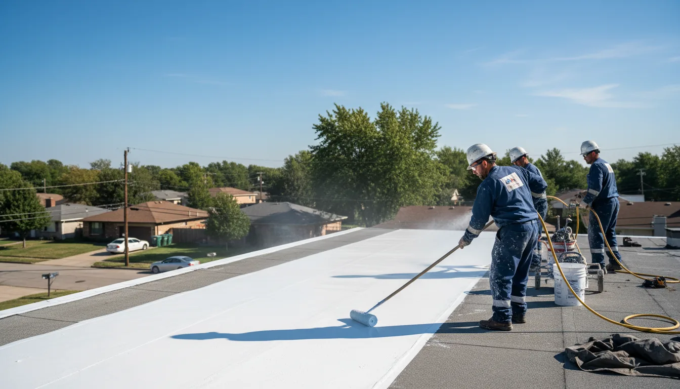 Commercial roof coating in La Fontaine, IN near me